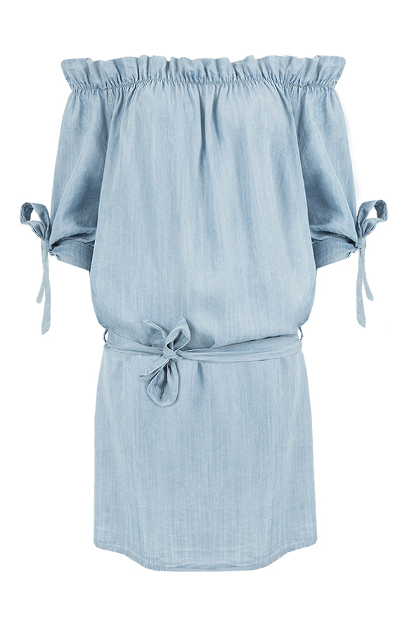 Denim Strapless Dress – shoparchief