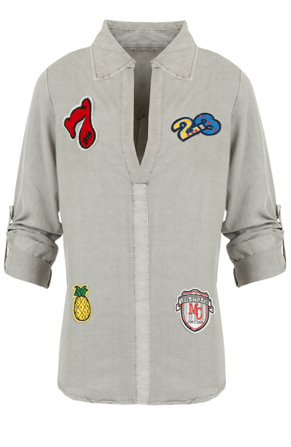 Patches Blouse Exclusive Grey – shoparchief