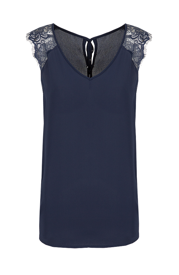 Perfect Lace Top Navy – shoparchief