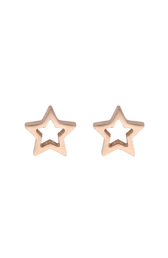 Ster Open Oorbellen Rose – shoparchief