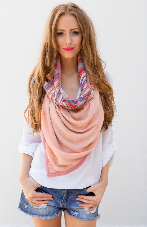 Luxury Aztec Sjaal Pink – shoparchief, foto 2
