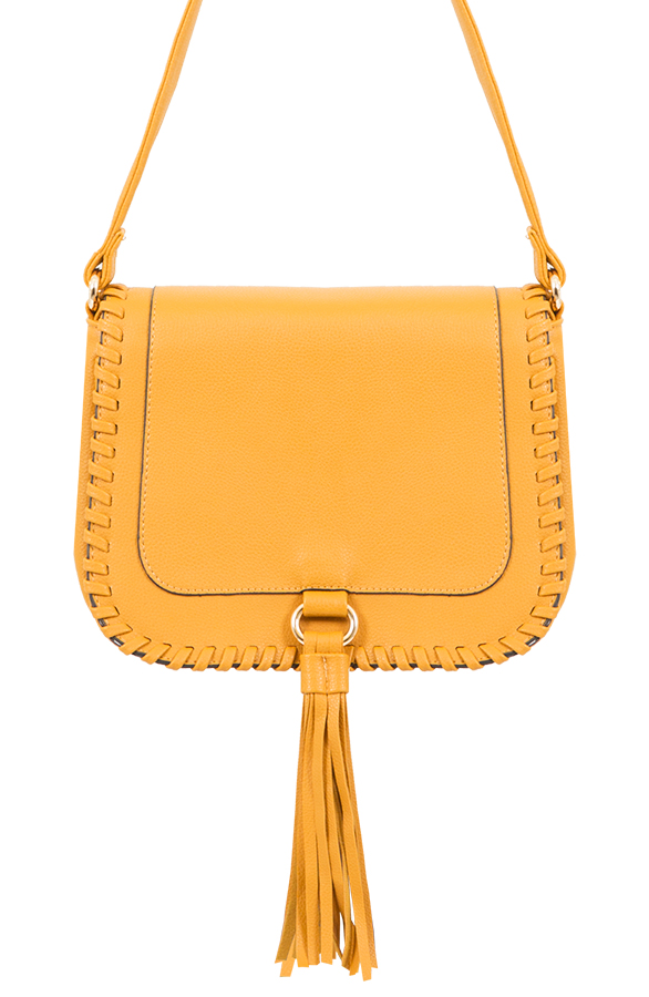 Braided Tassel Bag Oker – shoparchief