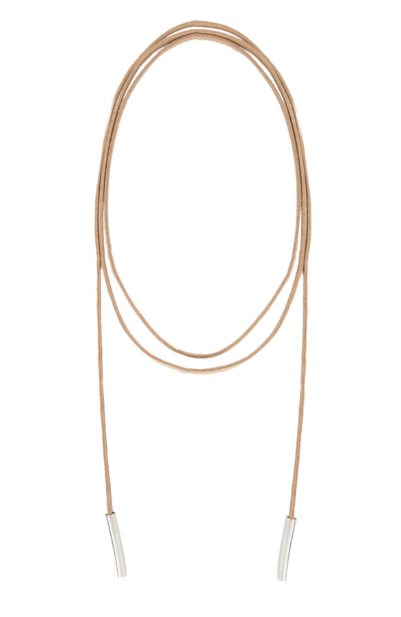 Choker Ketting Suede Taupe – shoparchief