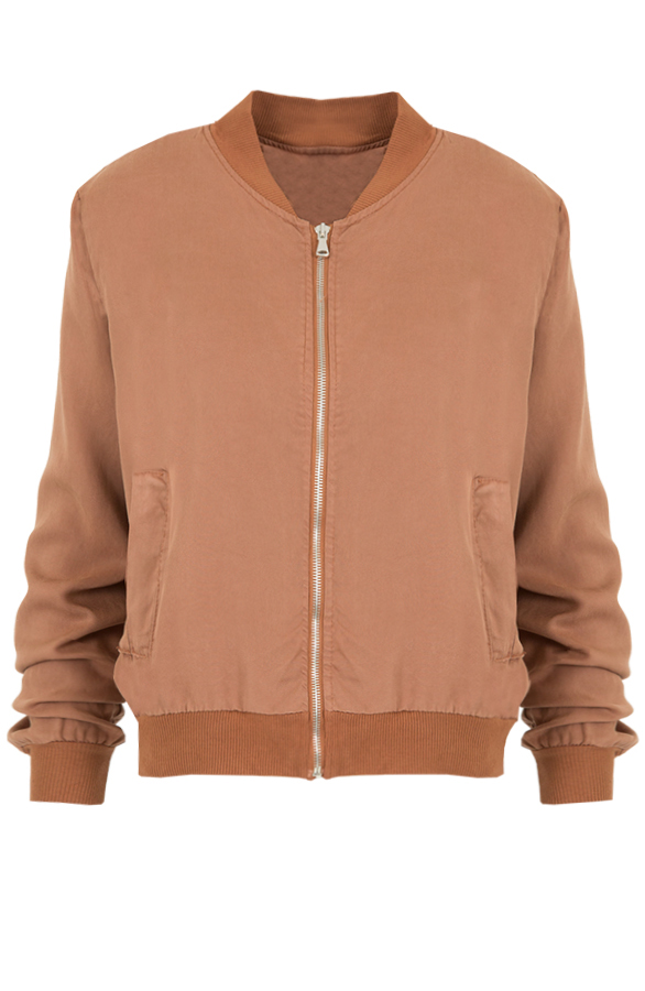 Denim Bomber Jacket Cognac – shoparchief