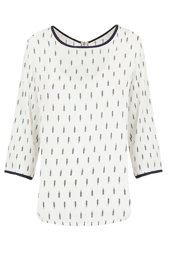 Leaves All Over Tuniek White – shoparchief