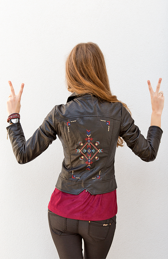 Aztec Leather Jacket – shoparchief, foto 2