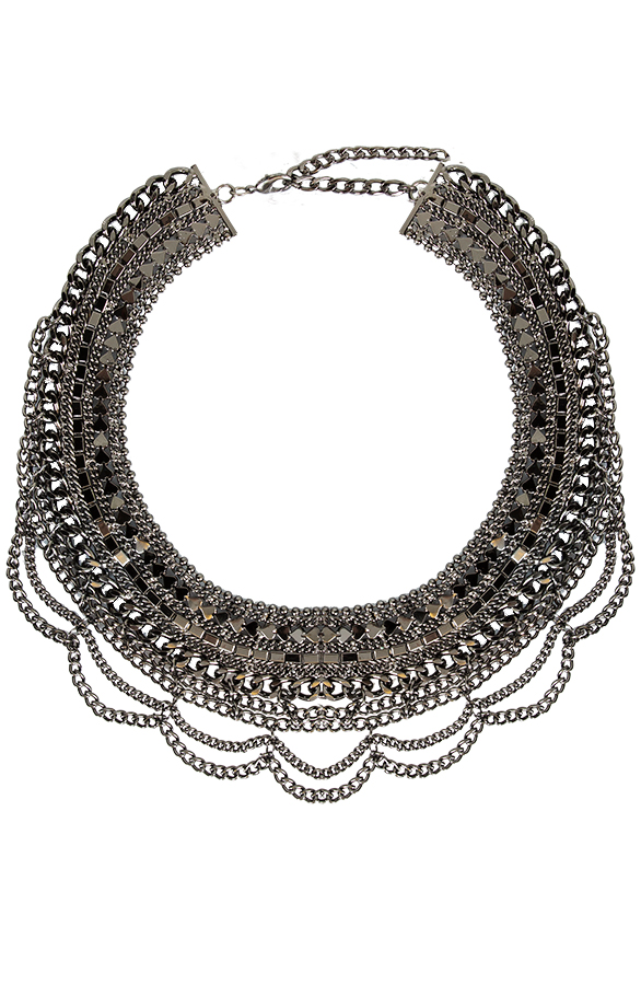 Statement Chain Necklace Metallic – shoparchief