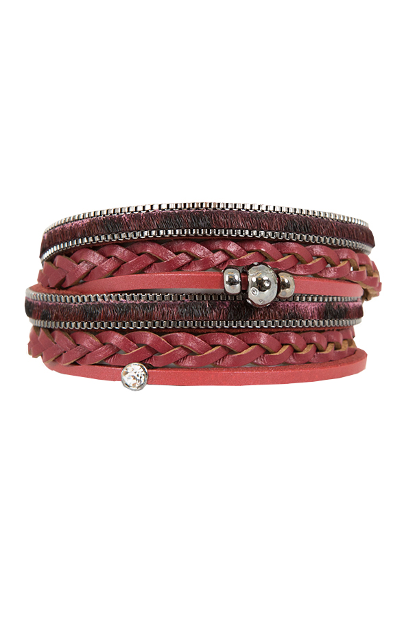 Wrap Bracelet Braided Bordeaux – shoparchief