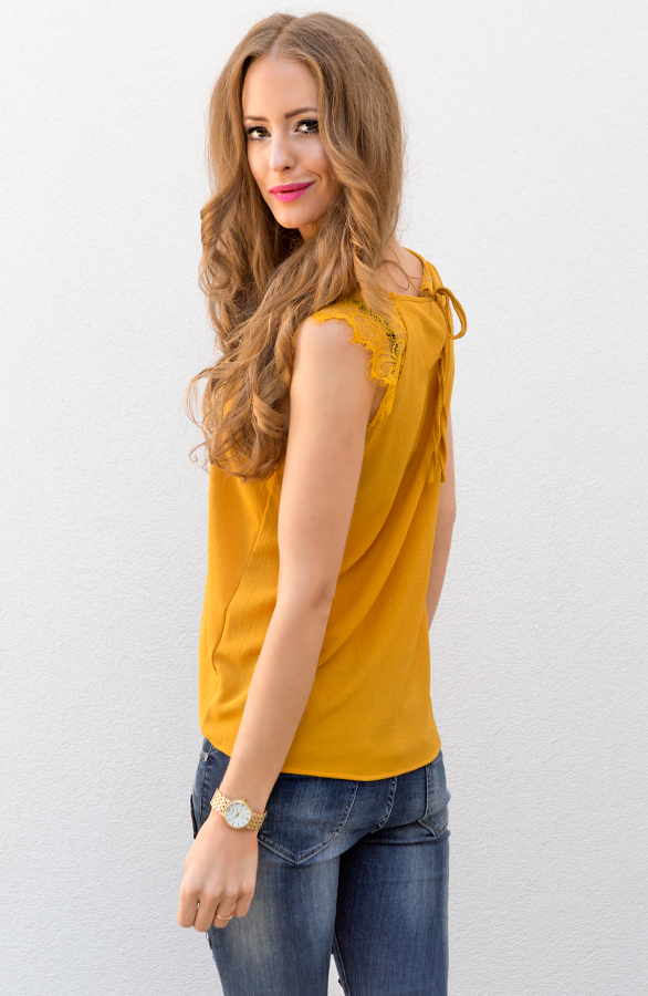 Perfect Lace Top Oker – shoparchief, foto 5