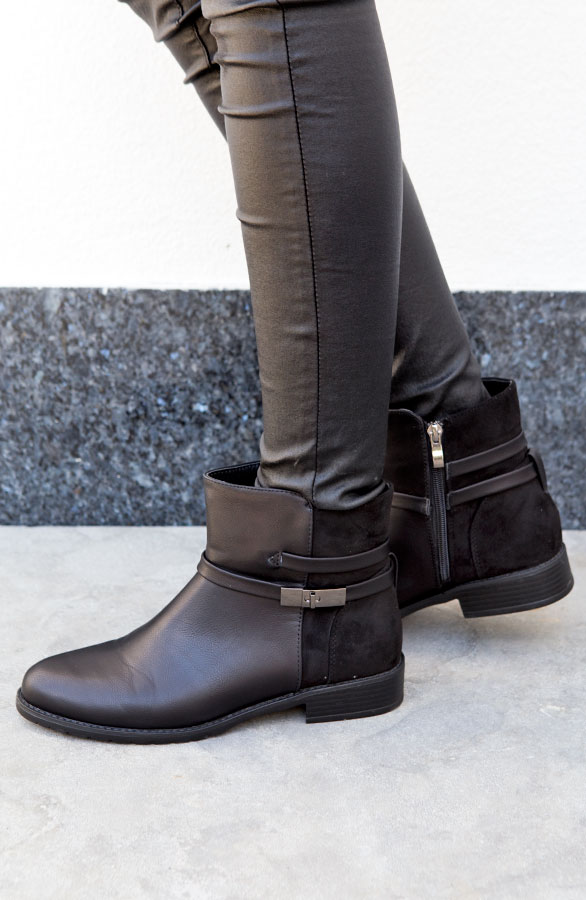 Suede Buckle Boots 2.0 Black – shoparchief, foto 2