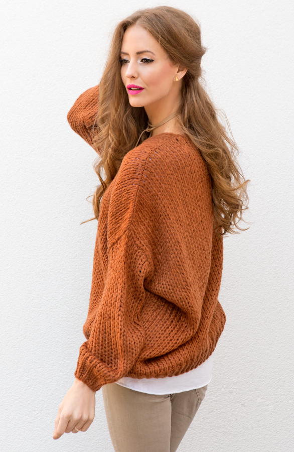 Oversized Cognac Cardigan – shoparchief, foto 6
