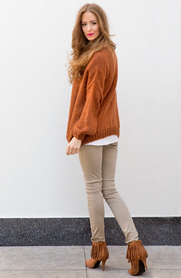 Oversized Cognac Cardigan – shoparchief, foto 4