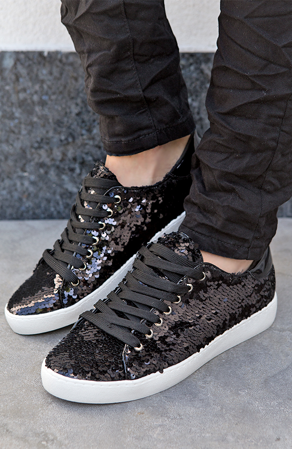 Sparkle Me Up Sneakers Black – shoparchief, foto 3