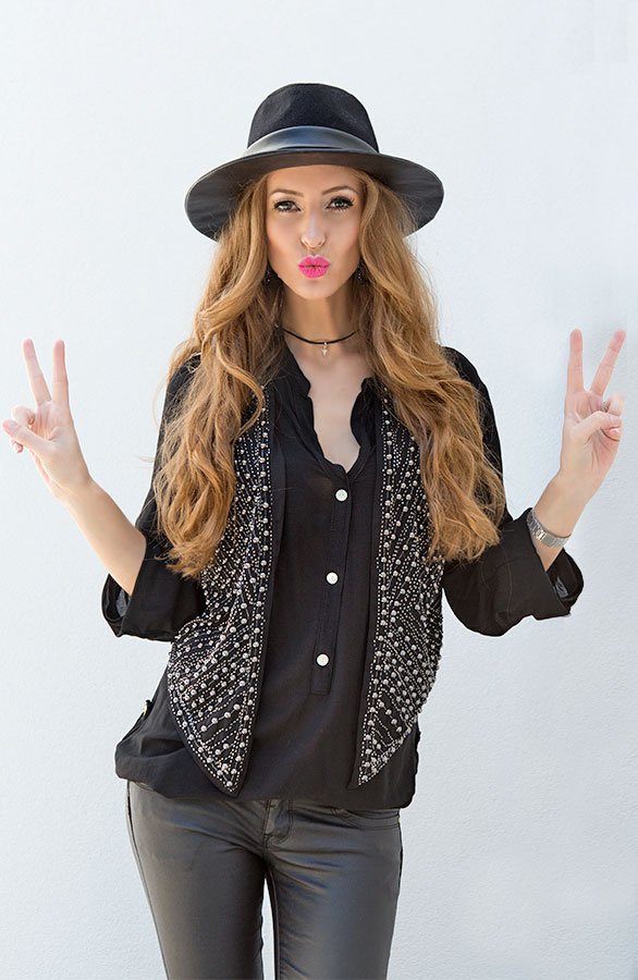 Rock Chic Gilet Black – shoparchief, foto 2