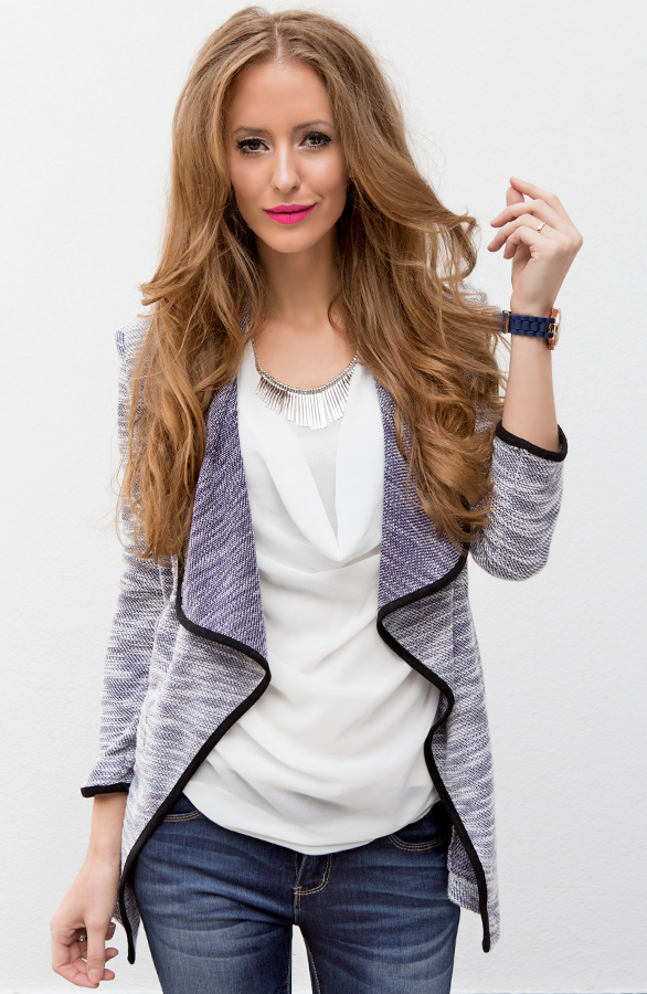 Tweed Zipper Jacket – shoparchief, foto 3