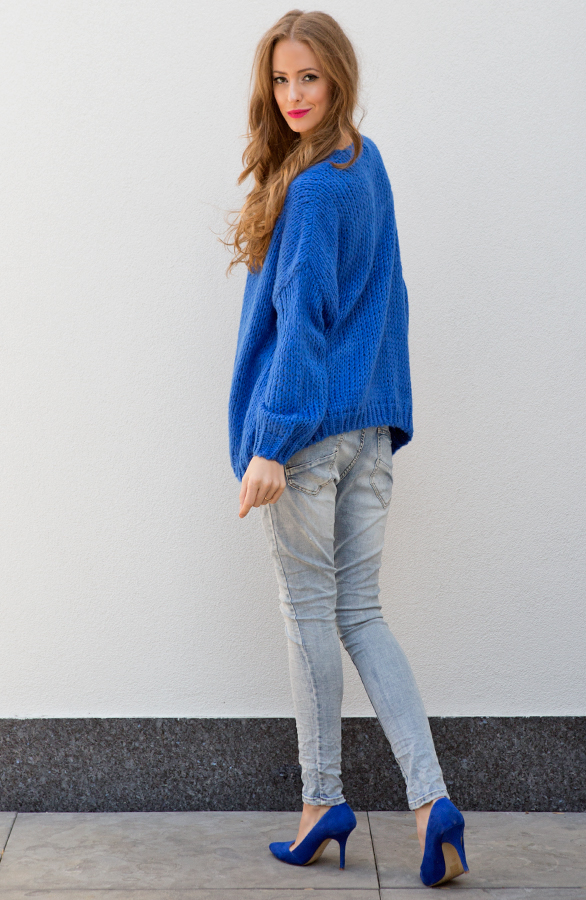Oversized Kobalt Cardigan – shoparchief, foto 5
