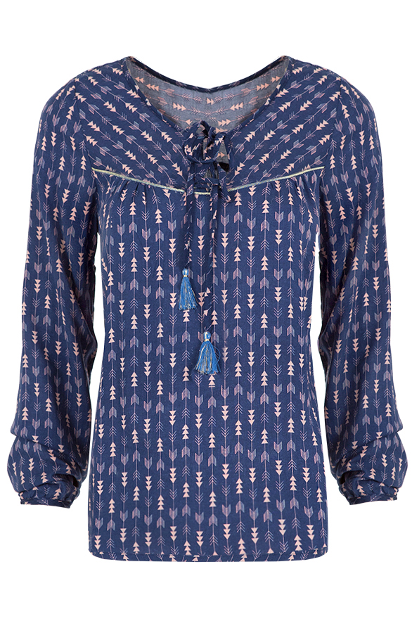 Arrow Blouse Blue – shoparchief