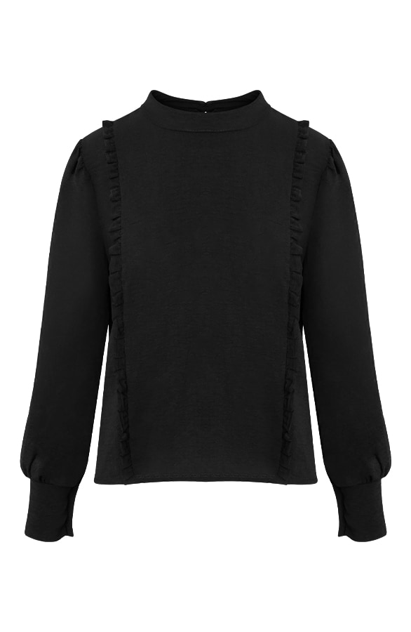 Kanten Blouse Zwart – shoparchief