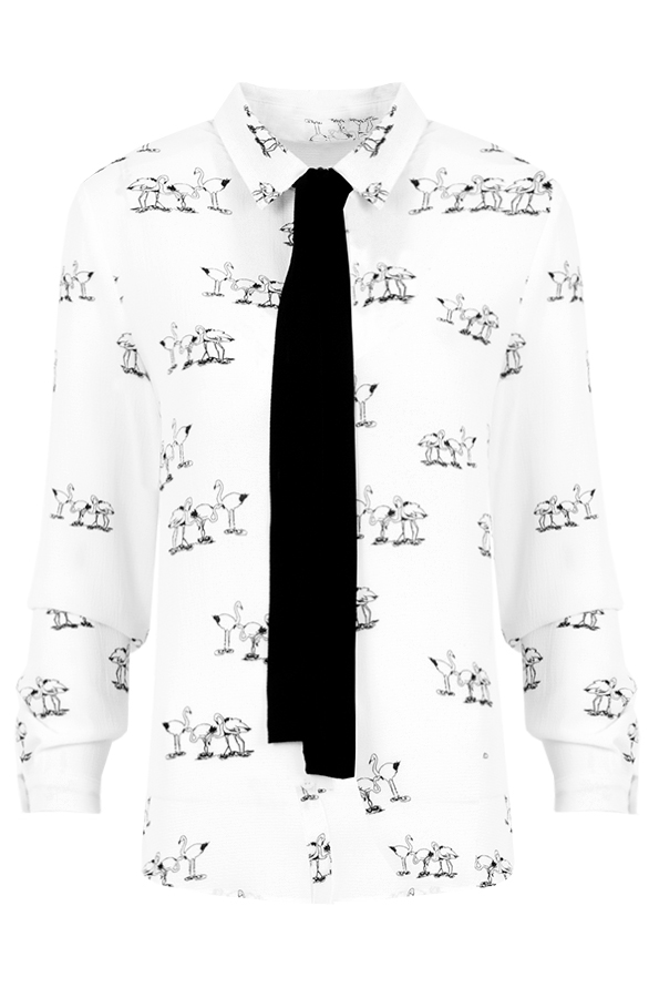 Flamingo Bow Blouse – shoparchief