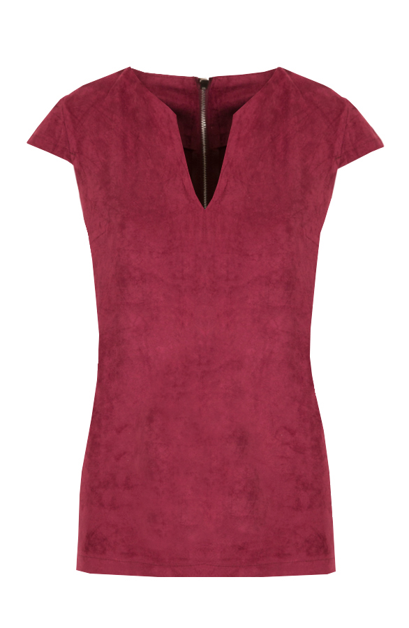 Suede Secret Top Bordeaux – shoparchief