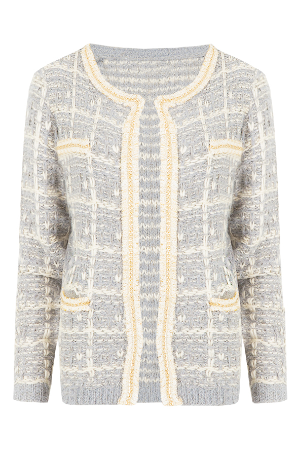 Tweed Chain Jacket Grey – shoparchief