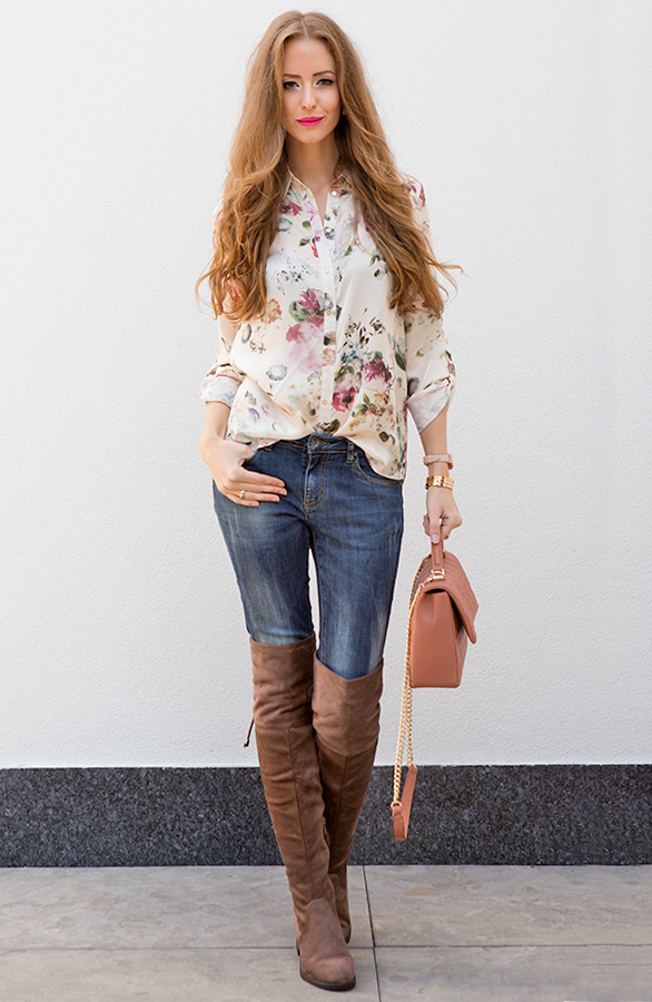 Flowerly Silk Blouse – shoparchief, foto 4