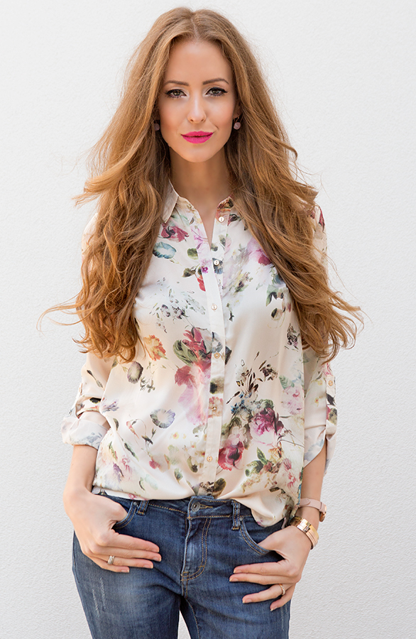 Flowerly Silk Blouse – shoparchief, foto 5