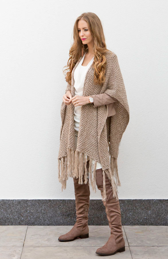 Buffalo Poncho Taupe Melange – shoparchief, foto 6