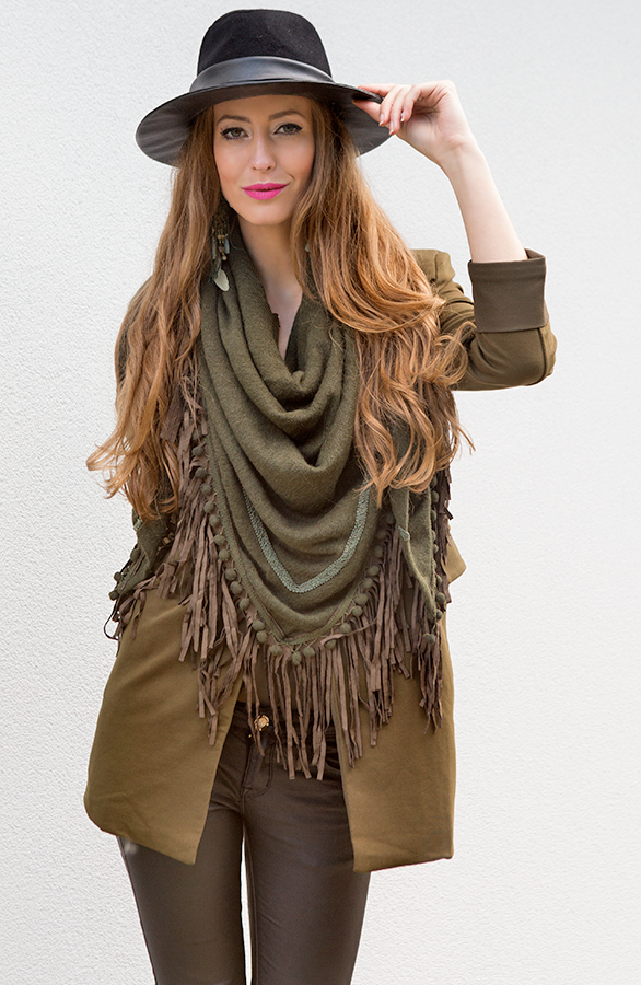 All About Fringe Sjaal Army – shoparchief, foto 2