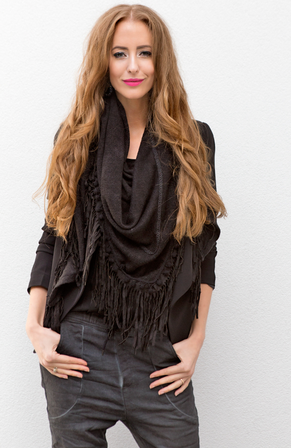 All About Fringe Sjaal Black – shoparchief, foto 5