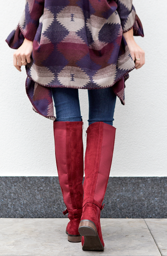 Overknee Buckle Boots Bordeaux – shoparchief, foto 6