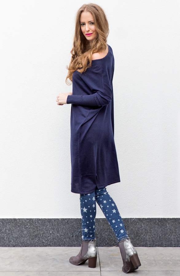 Long Oversized Tuniek Navy – shoparchief, foto 3