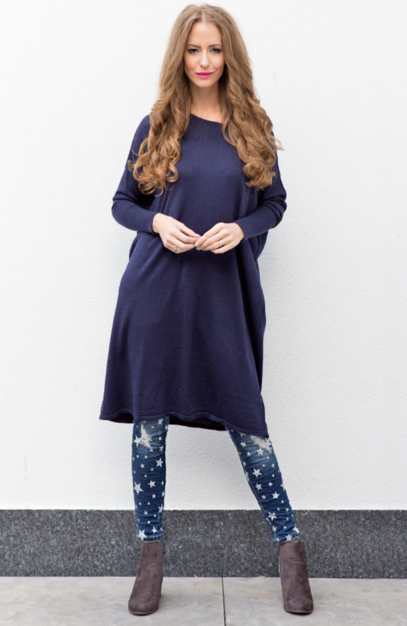 Long Oversized Tuniek Navy – shoparchief, foto 2