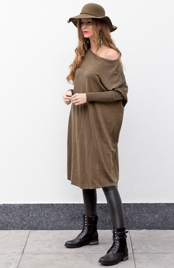 Long Oversized Tuniek Khaki – shoparchief, foto 6