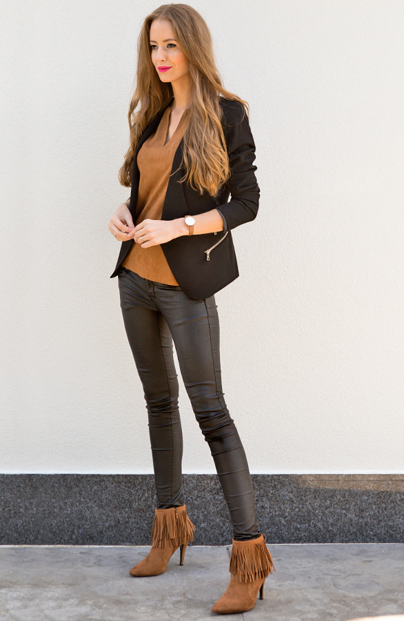 Suede Secret Top Cognac – shoparchief, foto 4