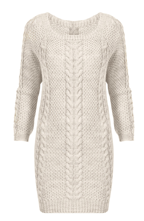 Cable Knit Sweater Beige – shoparchief