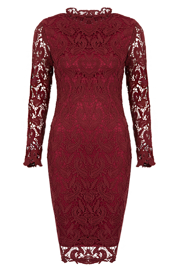 Feminine Dress Lace 2.0 Bordeaux – shoparchief