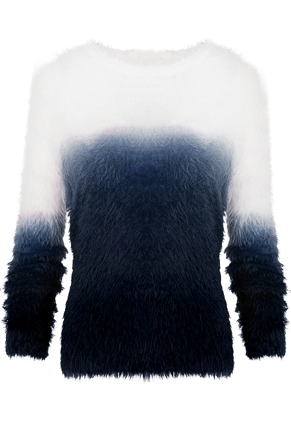 Fluffy Sweater Dipdye Blue – shoparchief