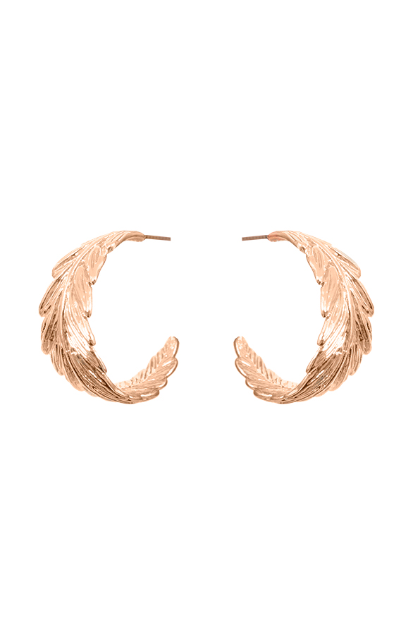 Luxury Feather Oorbellen Rose – shoparchief