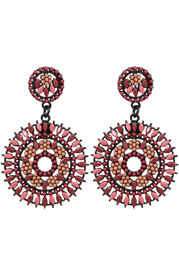 Marrakesh Oorbellen Bordeaux – shoparchief