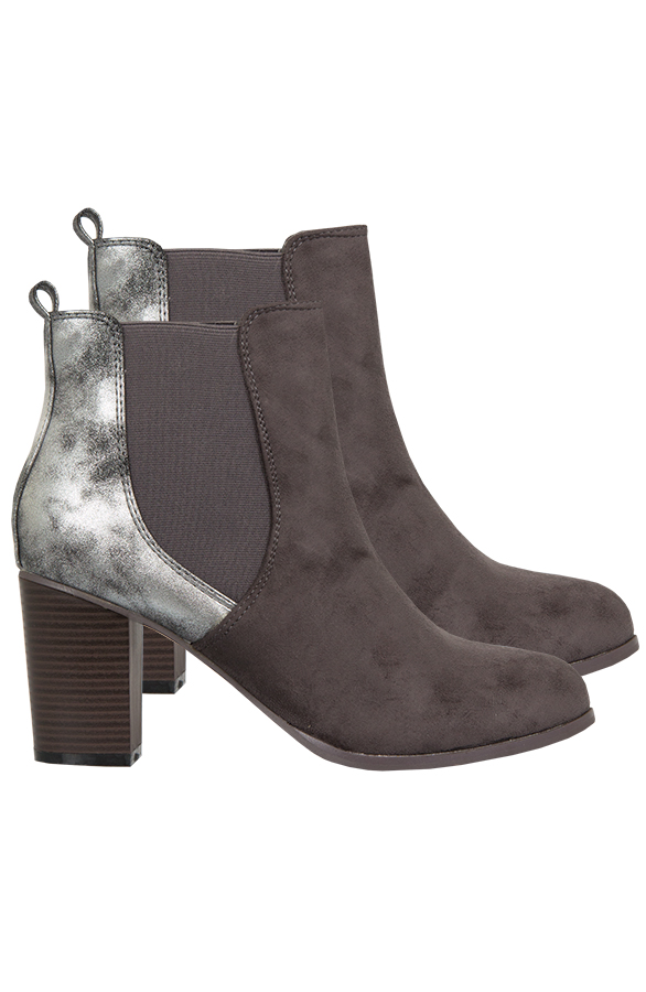 Metallic Booties Grey – shoparchief