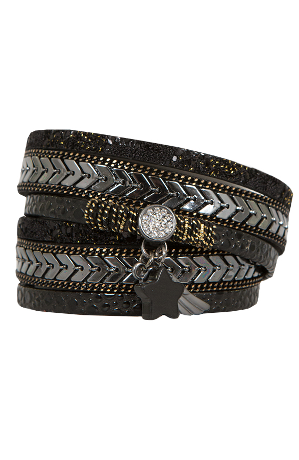 Wrap Bracelet Black Gold – shoparchief
