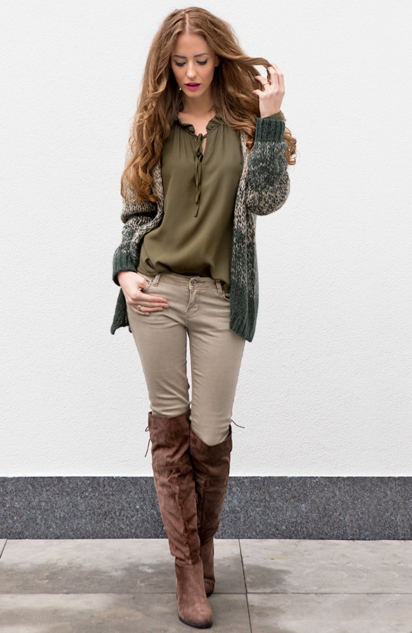 Dipdye Cardigan Army – shoparchief, foto 4