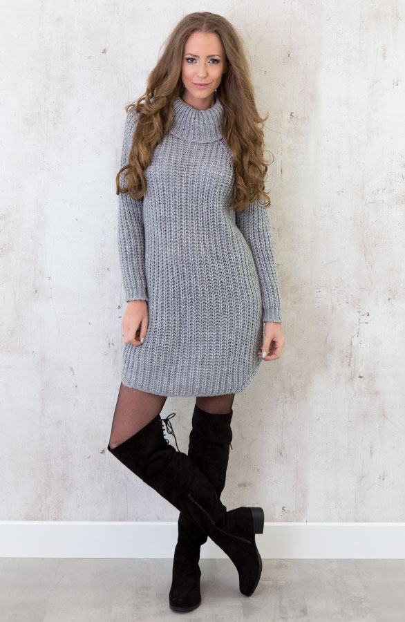 Coll Sweater Long Grey – shoparchief, foto 2