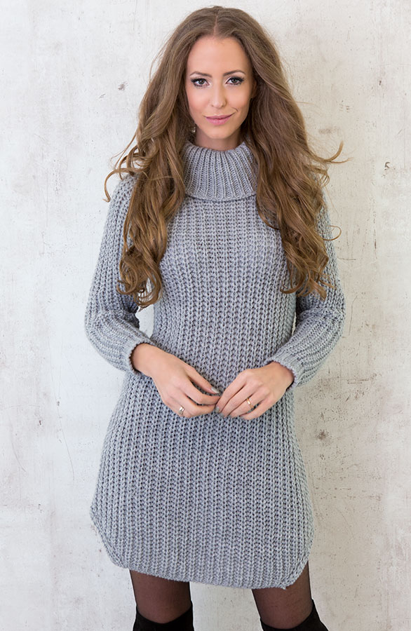 Coll Sweater Long Grey – shoparchief, foto 3