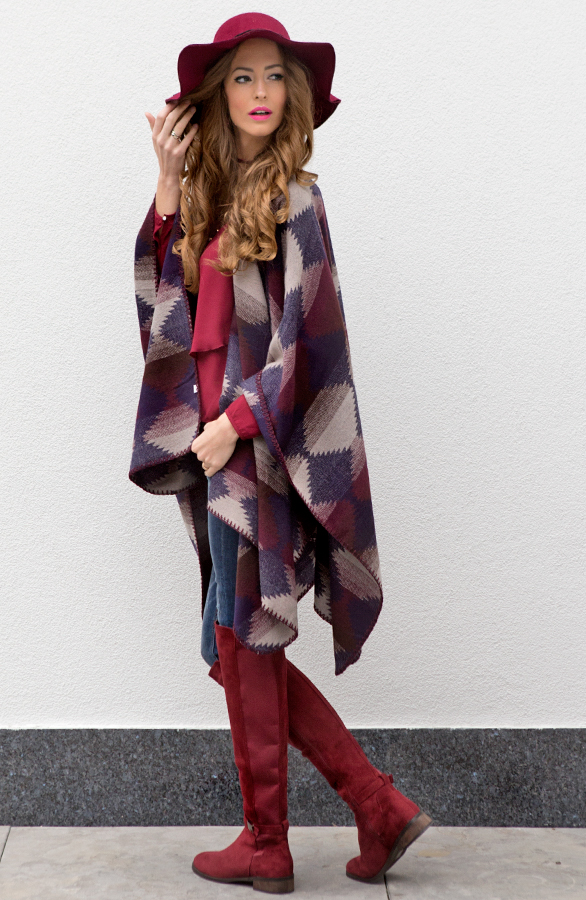 Overknee Buckle Boots Bordeaux – shoparchief, foto 5