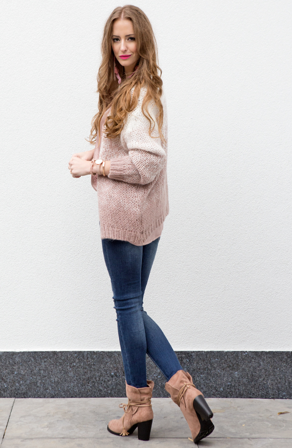 Dipdye Cardigan Pink – shoparchief, foto 5