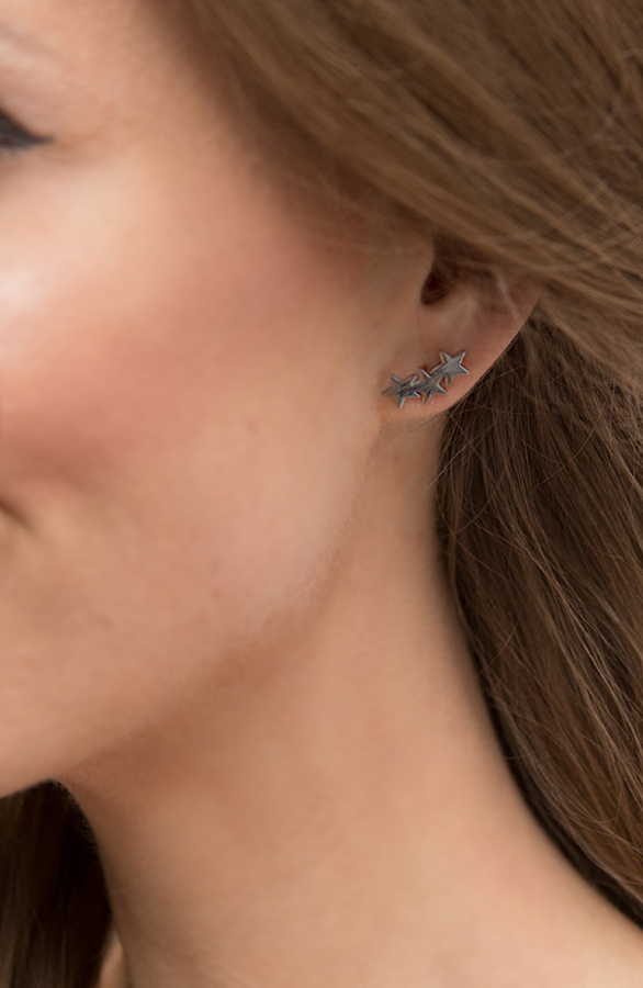Triple Stars Oorbellen Silver – shoparchief, foto 6