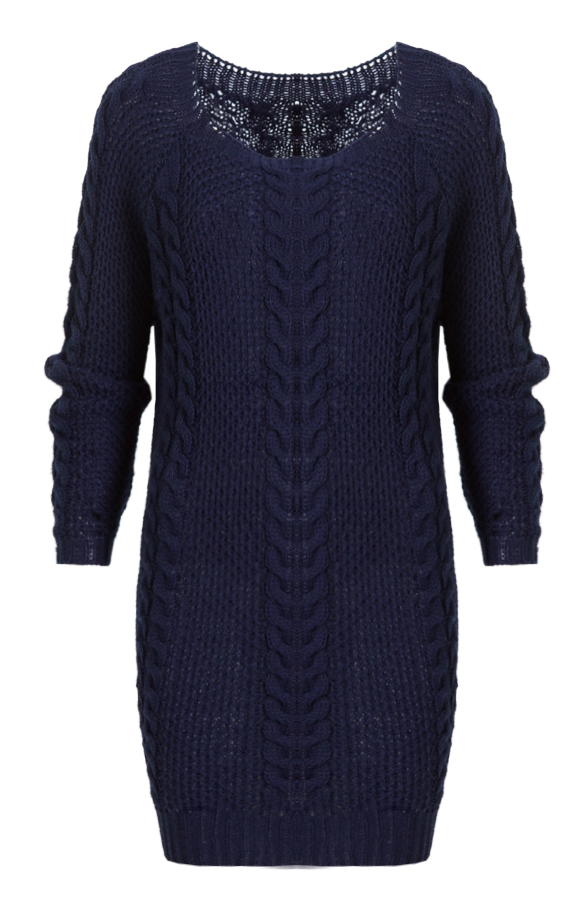 Cable Knit Sweater Navy – shoparchief