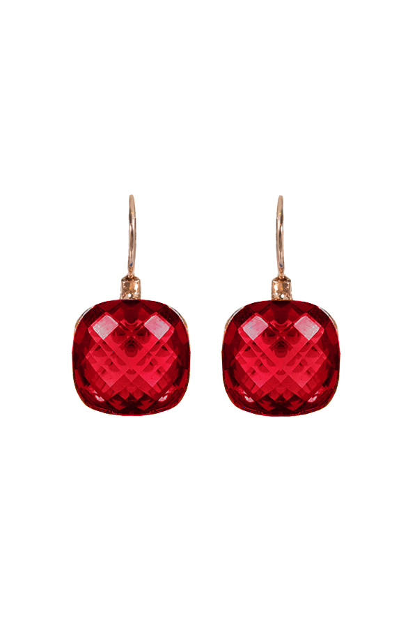 Crystal Oorbellen Bordeaux – shoparchief